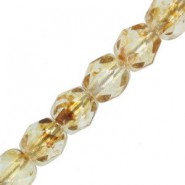 Abalorios facetadas cristal Checo Fire Polished 4mm - Crystal picasso